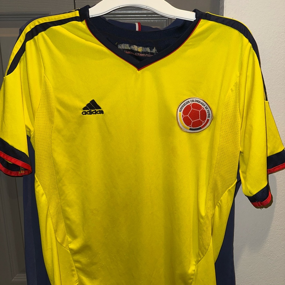 Colombia Adidas Yellow Soccer Jersey